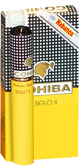 COHIBA SIGLO II A/T 3 CIGARS X 5 Packs ( 15 Cigars)