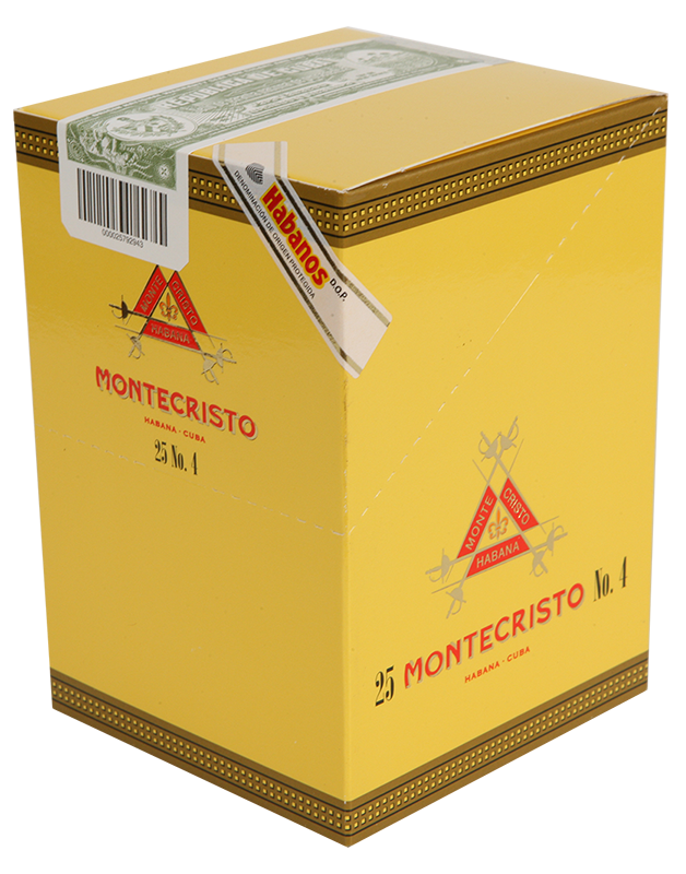 MONTECRISTO NO.4 25 Cigars (5 packs of 5 Cigars)