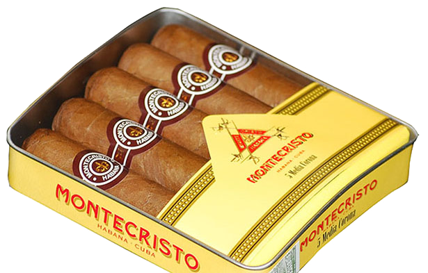 MONTECRISTO MEDIA CORONA 25 Cigars (5 packs of 5 Cigars)