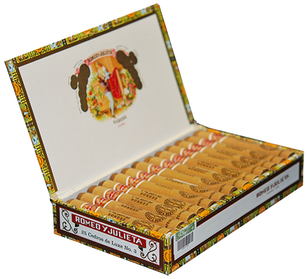 ROMEO & JULIETA CEDROS DE LUXE NO. 3 25 Cigars