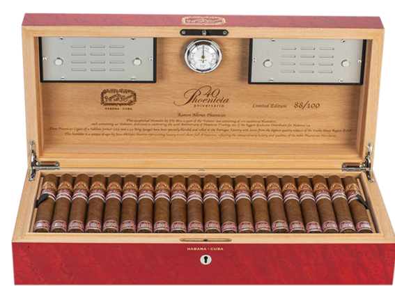 HUMIDOR PHOENICIO 40 ANNIVERSARIO - RED - VOLUTES - 40 Cigars